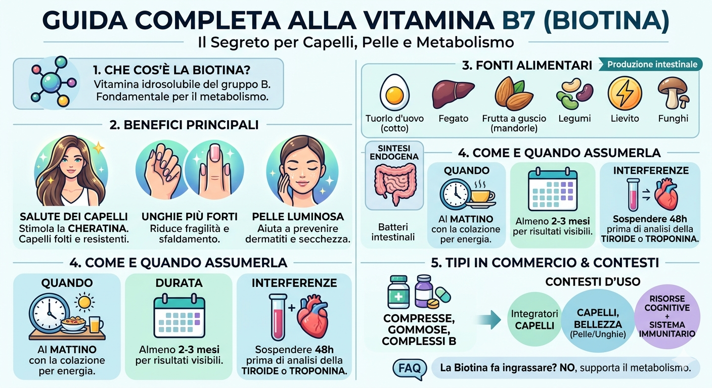Infografica vitamina B7 (biotina)