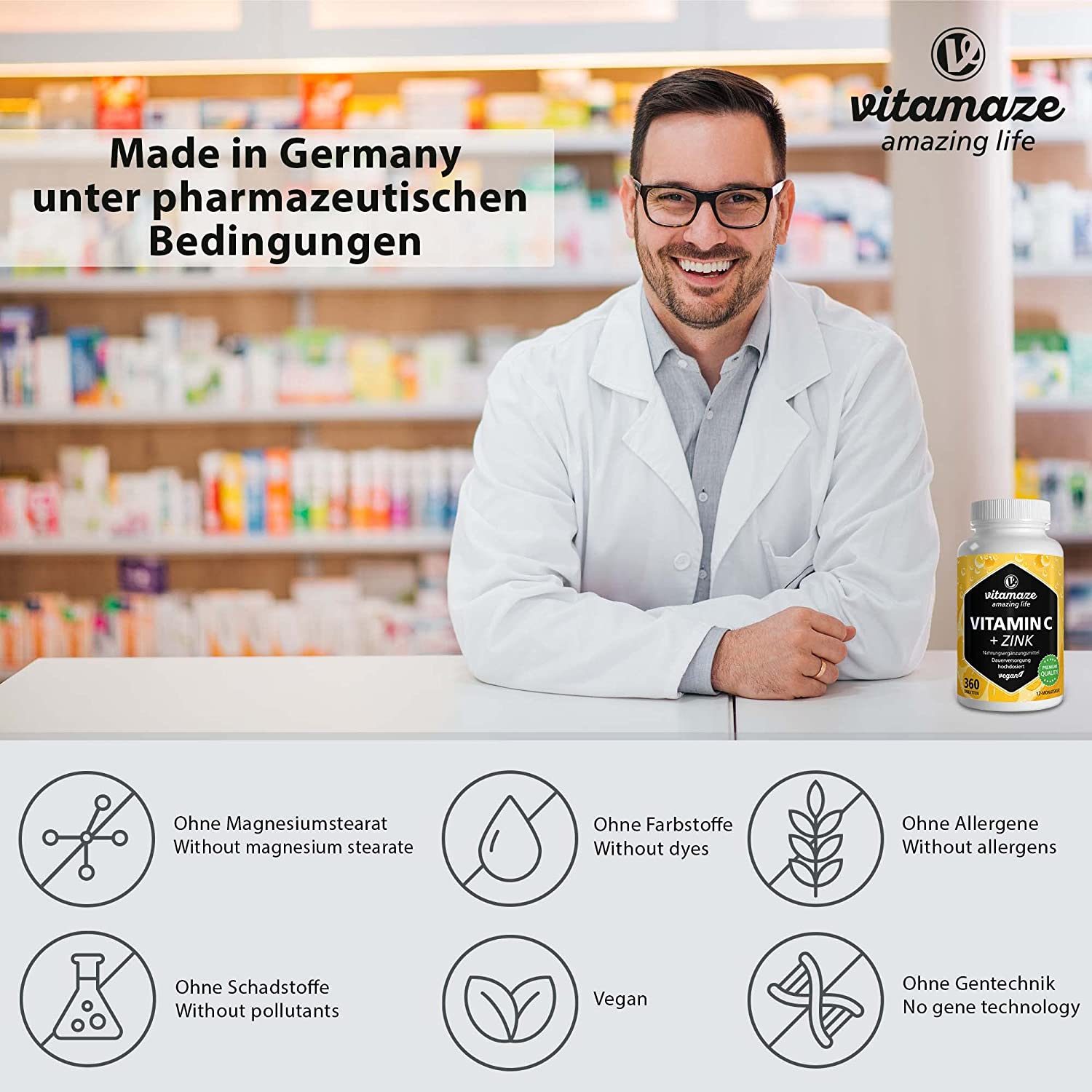 Vitamina C 1000mg + Zinco Vitamaze® immagine 4