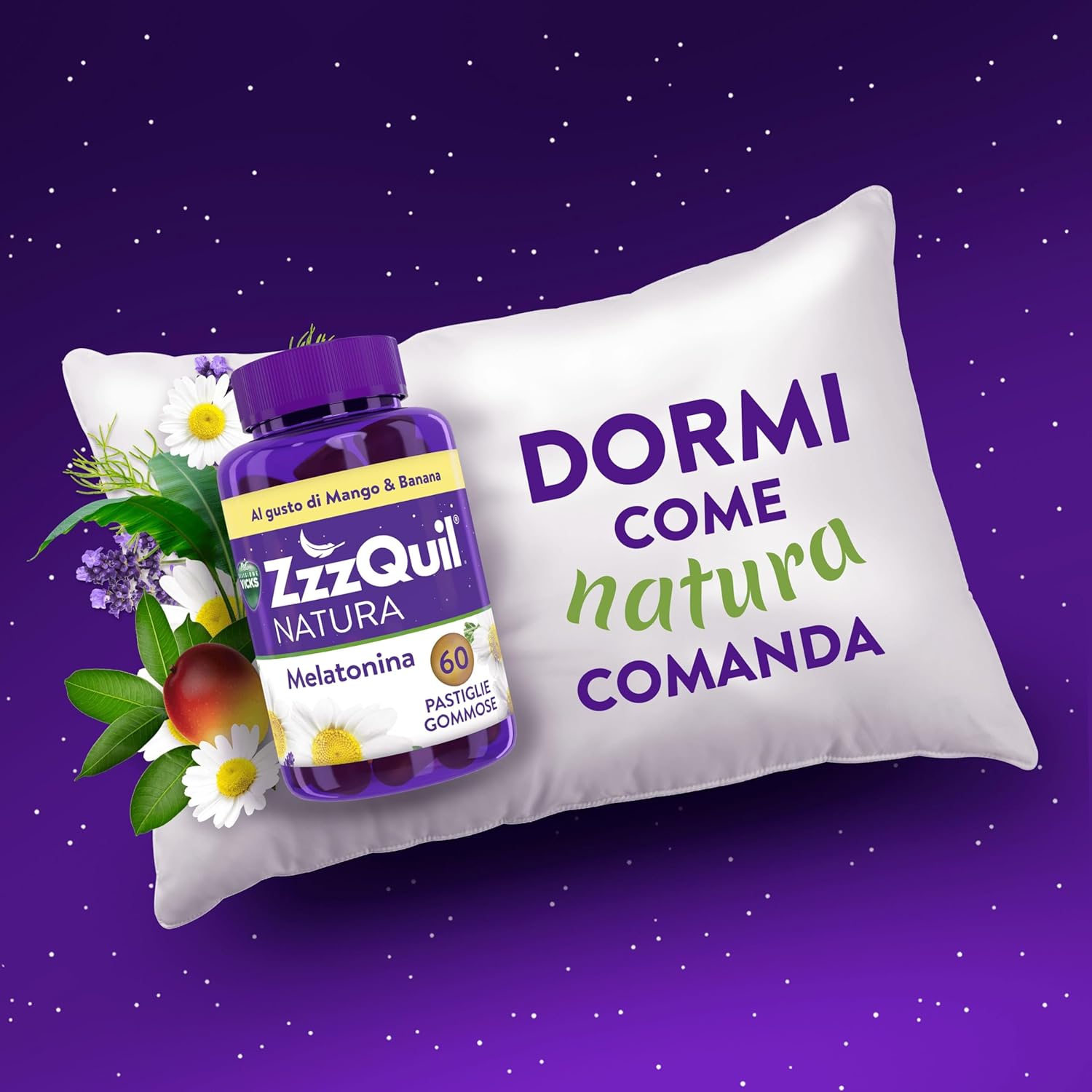 ZzzQuil Natura Melatonina - Integratore per Dormire Gusto Mango e Banana immagine 3